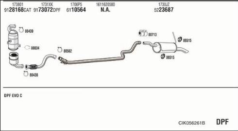 Walker CIK056261B - Impianto gas scarico www.autoricambit.com