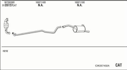 Walker CIK057402A - Impianto gas scarico www.autoricambit.com