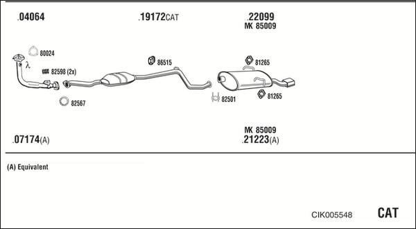 Walker CIK005548 - Impianto gas scarico www.autoricambit.com