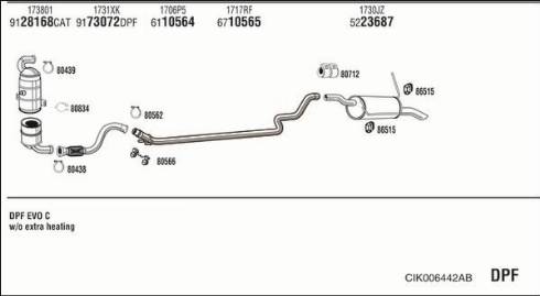 Walker CIK006442AB - Impianto gas scarico www.autoricambit.com