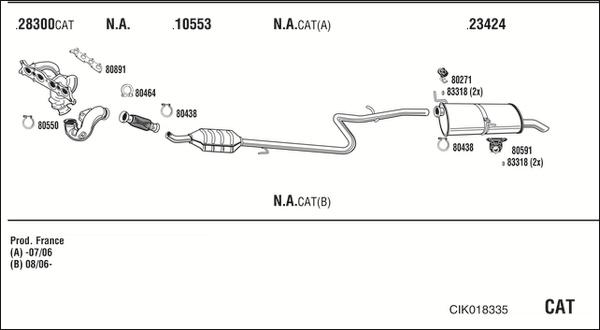 Walker CIK018335 - Impianto gas scarico www.autoricambit.com