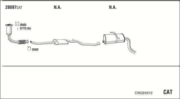 Walker CIK024512 - Impianto gas scarico www.autoricambit.com