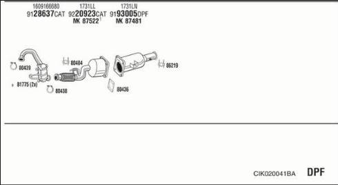 Walker CIK020041BA - Impianto gas scarico www.autoricambit.com