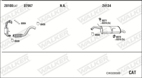 Walker CIK028589 - Impianto gas scarico www.autoricambit.com