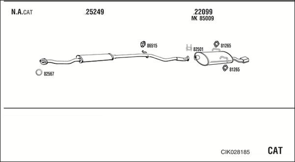 Walker CIK028185 - Impianto gas scarico www.autoricambit.com