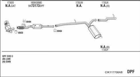 Walker CIK117708AB - Impianto gas scarico www.autoricambit.com