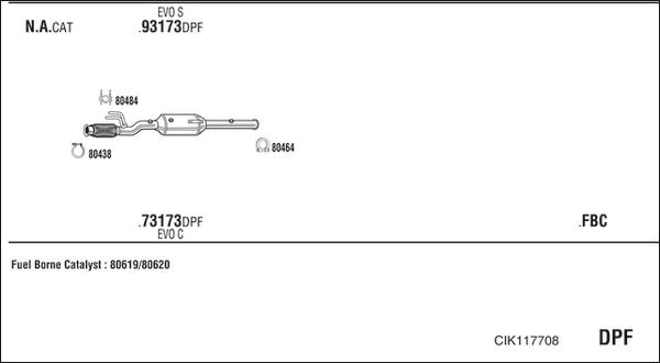 Walker CIK117708 - Impianto gas scarico www.autoricambit.com