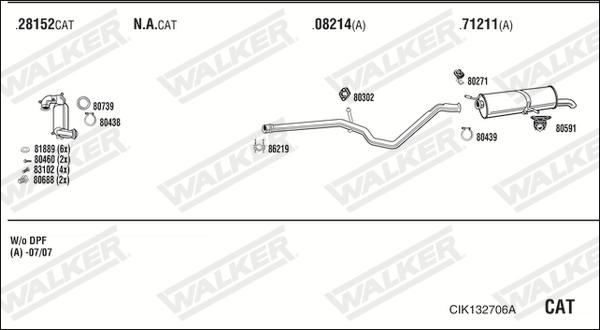 Walker CIK132706A - Impianto gas scarico www.autoricambit.com