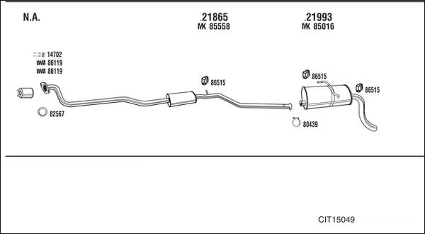 Walker CIT15049 - Impianto gas scarico www.autoricambit.com