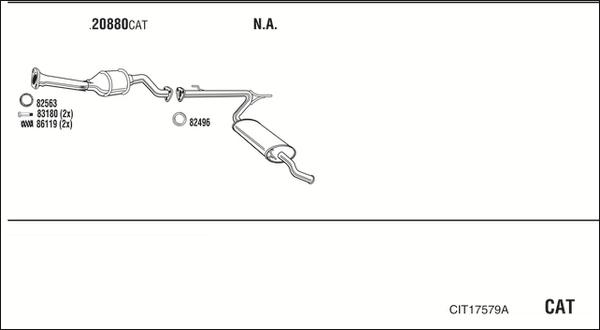 Walker CIT17579A - Impianto gas scarico www.autoricambit.com