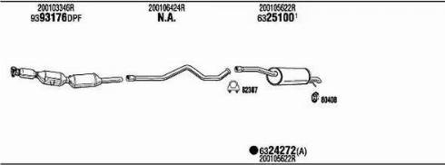 Walker DCK006711A - Impianto gas scarico www.autoricambit.com