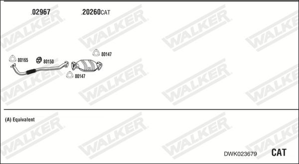 Walker DWK023679 - Impianto gas scarico www.autoricambit.com