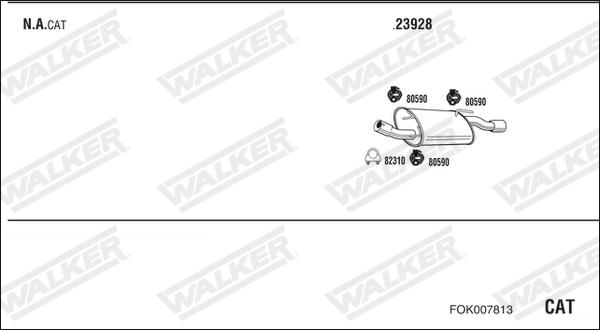 Walker FOK007813 - Impianto gas scarico www.autoricambit.com