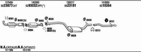 Walker FOK018959BA - Impianto gas scarico www.autoricambit.com