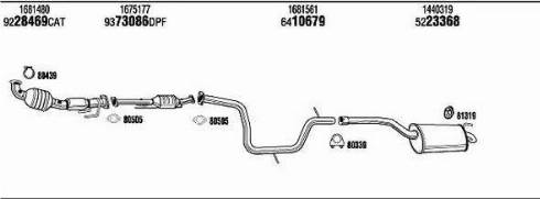 Walker FOK024457CB - Impianto gas scarico www.autoricambit.com