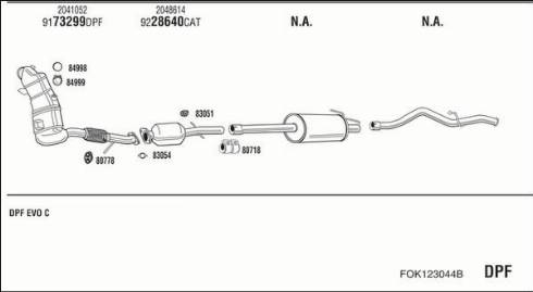 Walker FOK123044B - Impianto gas scarico www.autoricambit.com