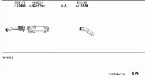 Walker IVK034461A - Impianto gas scarico www.autoricambit.com