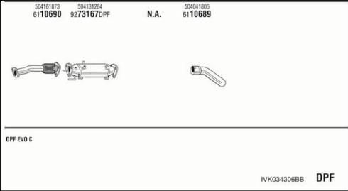 Walker IVK034306BB - Impianto gas scarico www.autoricambit.com