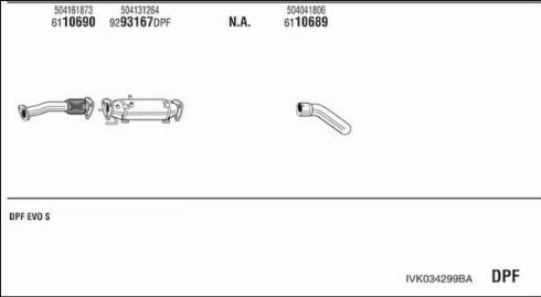 Walker IVK034299BA - Impianto gas scarico www.autoricambit.com