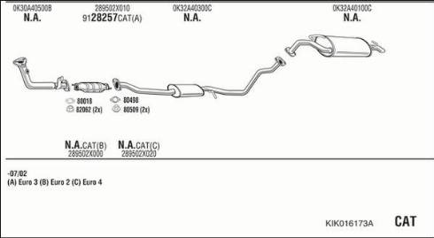 Walker KIK016173A - Impianto gas scarico www.autoricambit.com