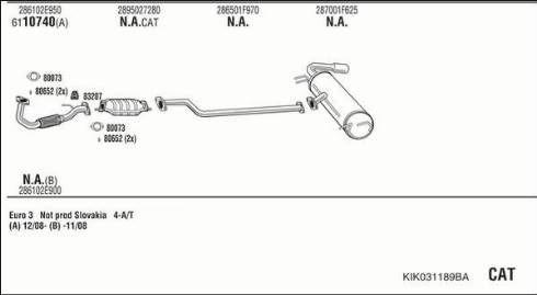 Walker KIK031189BA - Impianto gas scarico www.autoricambit.com