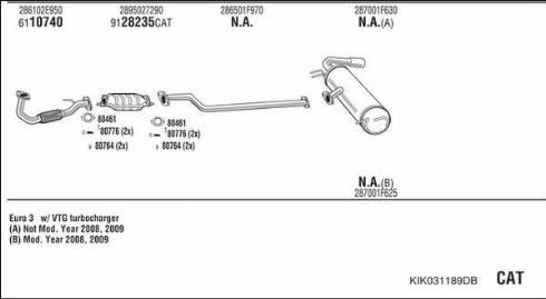 Walker KIK031189DB - Impianto gas scarico www.autoricambit.com