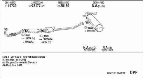 Walker KIK031189EB - Impianto gas scarico www.autoricambit.com