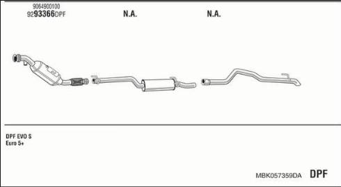 Walker MBK057359DA - Impianto gas scarico www.autoricambit.com