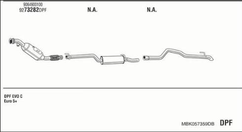 Walker MBK057359DB - Impianto gas scarico www.autoricambit.com