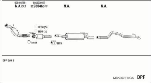 Walker MBK057319CA - Impianto gas scarico www.autoricambit.com