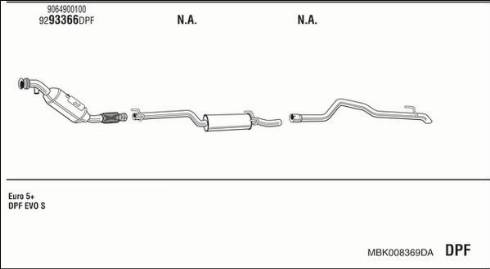 Walker MBK008369DA - Impianto gas scarico www.autoricambit.com