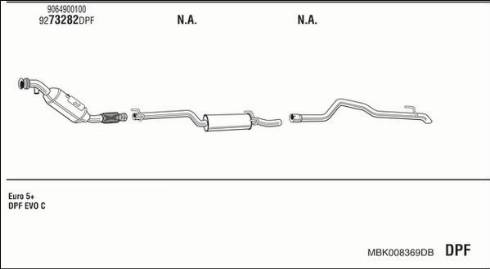 Walker MBK008369DB - Impianto gas scarico www.autoricambit.com