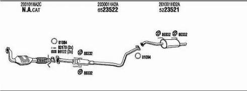 Walker NIH07050 - Impianto gas scarico www.autoricambit.com