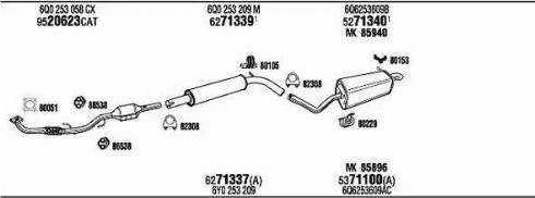 Walker SK30011 - Impianto gas scarico www.autoricambit.com