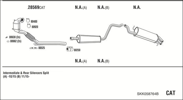 Walker SKK058764B - Impianto gas scarico www.autoricambit.com