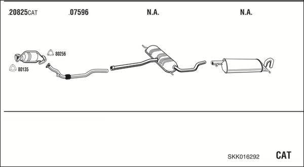 Walker SKK016292 - Impianto gas scarico www.autoricambit.com