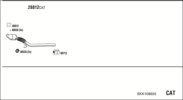 Walker SKK108655 - Impianto gas scarico www.autoricambit.com