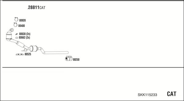 Walker SKK115233 - Impianto gas scarico www.autoricambit.com