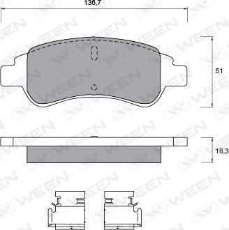 Equal Quality PF1175 - Kit pastiglie freno, Freno a disco www.autoricambit.com