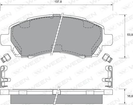 AISIN SN856 - Kit pastiglie freno, Freno a disco www.autoricambit.com