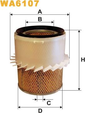 WIX Filters WA6107 - Filtro aria www.autoricambit.com