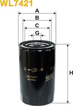 WIX Filters WL7421 - Filtro olio www.autoricambit.com