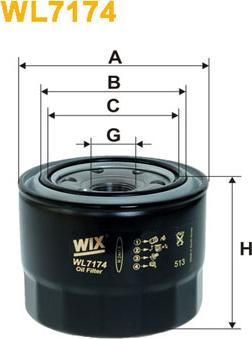 WIX Filters WL7174 - Filtro olio www.autoricambit.com