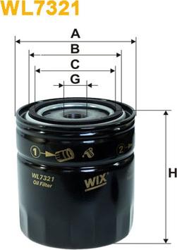 WIX Filters WL7321 - Filtro olio www.autoricambit.com