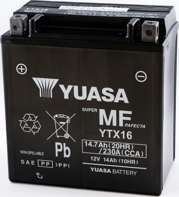 Yuasa YTX16 - Batteria avviamento www.autoricambit.com