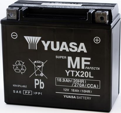 Yuasa YTX20L - Batteria avviamento www.autoricambit.com