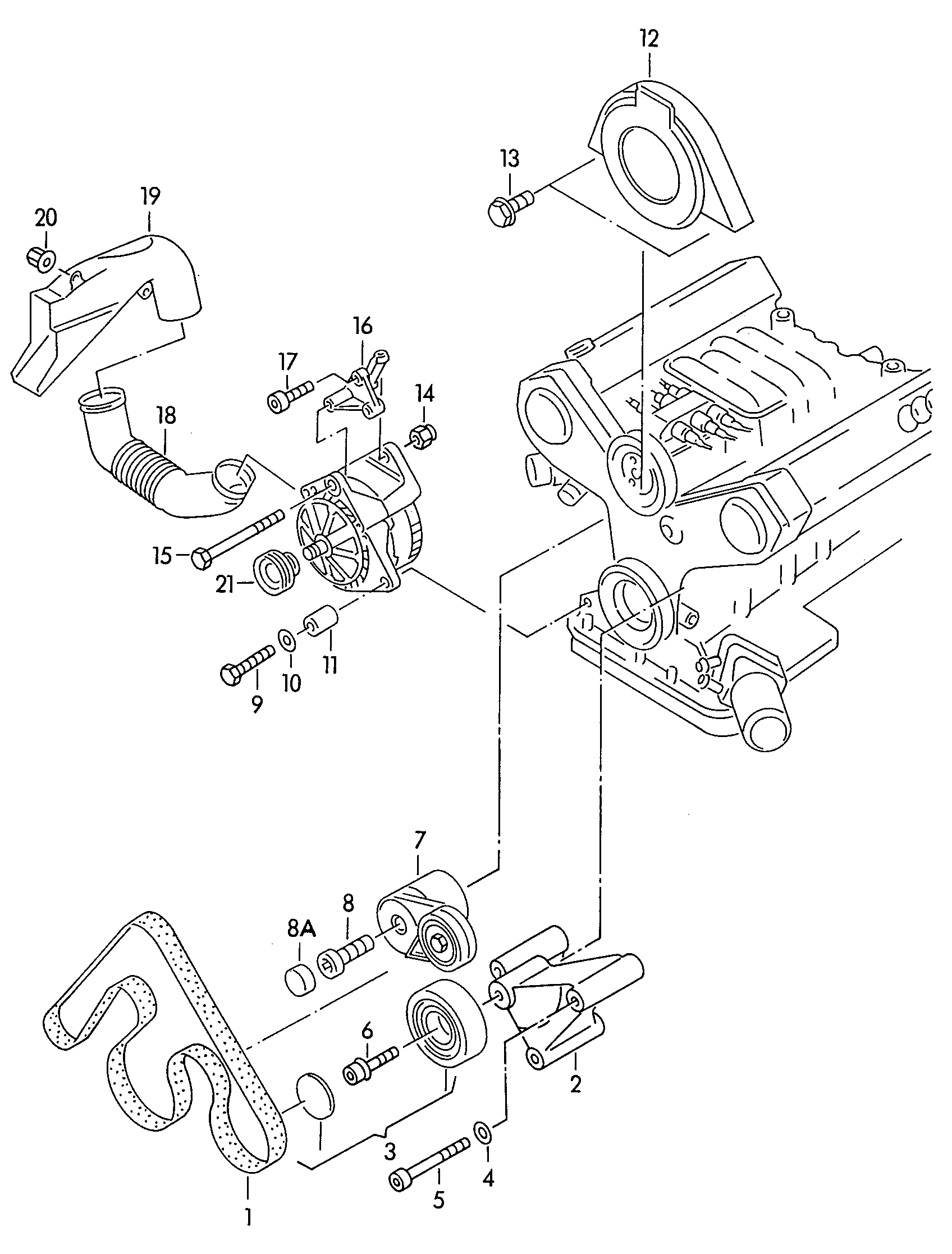 VW 078 903 133 Q - Tendicinghia, Cinghia Poly-V www.autoricambit.com