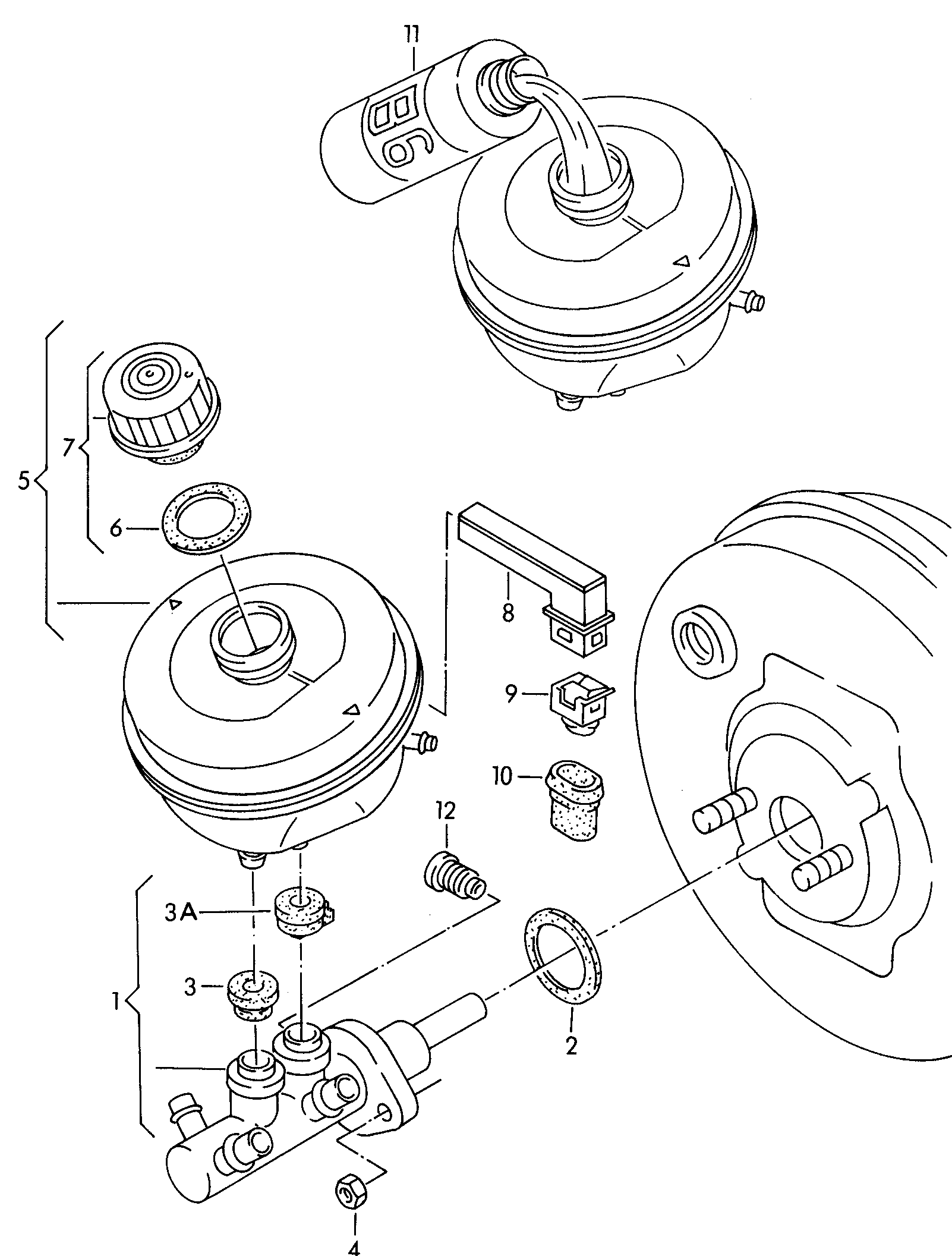 VW 8E0 611 301 - Serbatoio compensazione, Liquido freni www.autoricambit.com