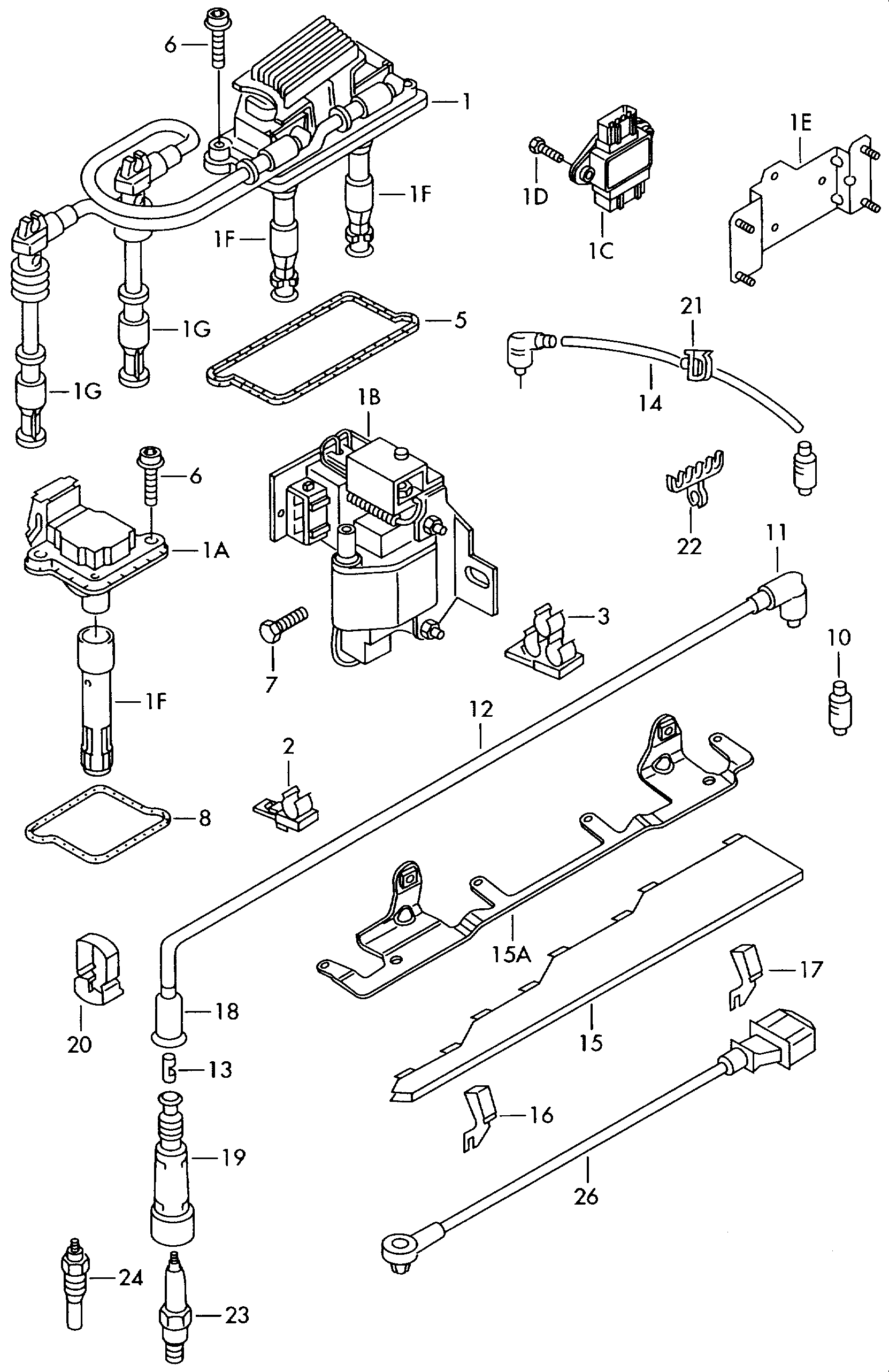 VAG 058 905 409 A - Kit cavi accensione www.autoricambit.com