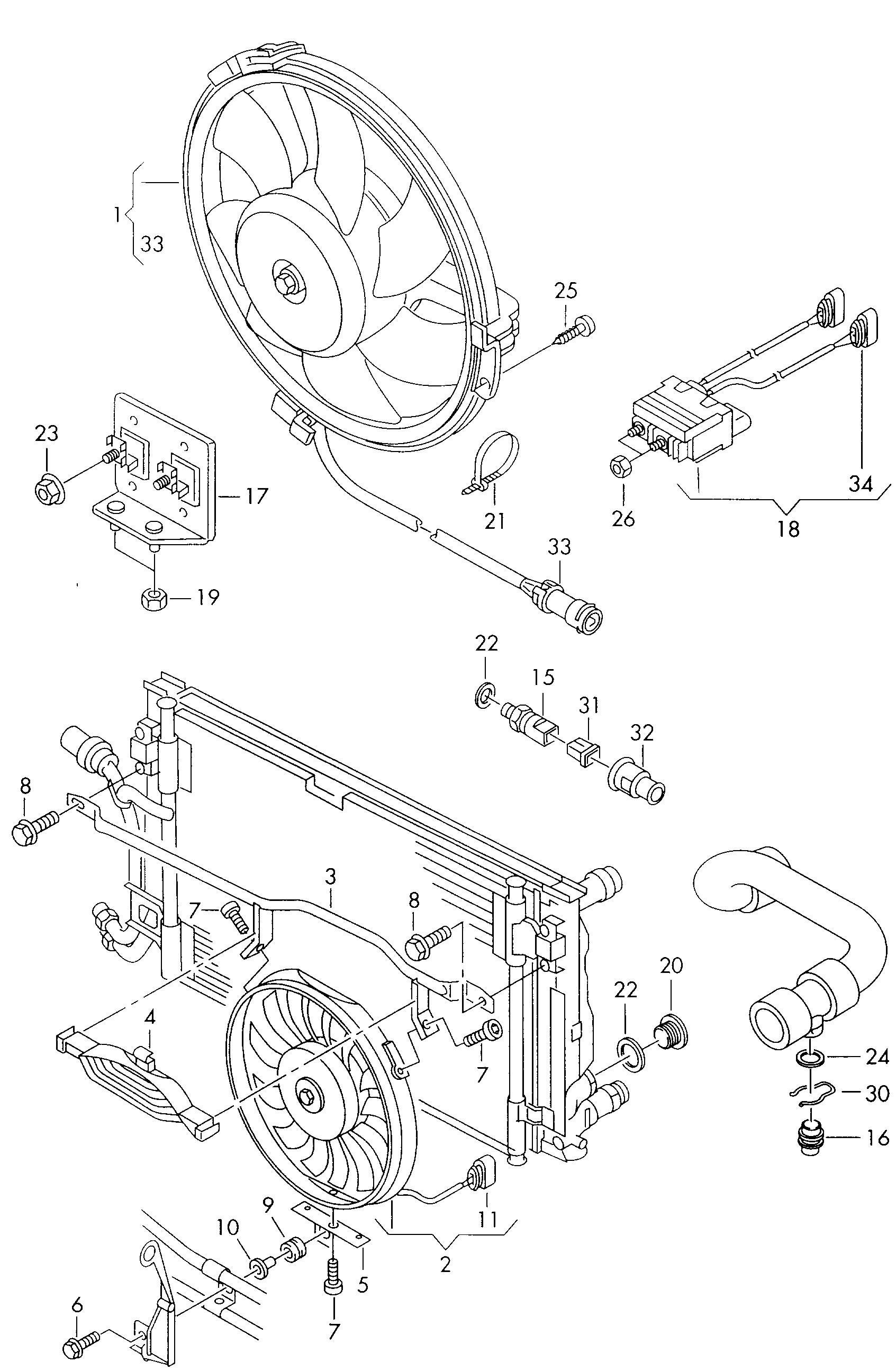 VAG 8D0959455B - Ventola, Raffreddamento motore www.autoricambit.com